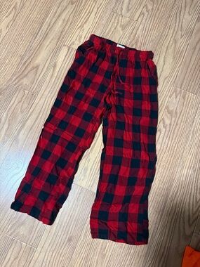 Garage Red and Black Buffalo Plaid womens Pajama Bottoms